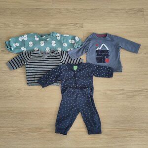 Baby boys' 6-9mo long sleeve + outfit bundle